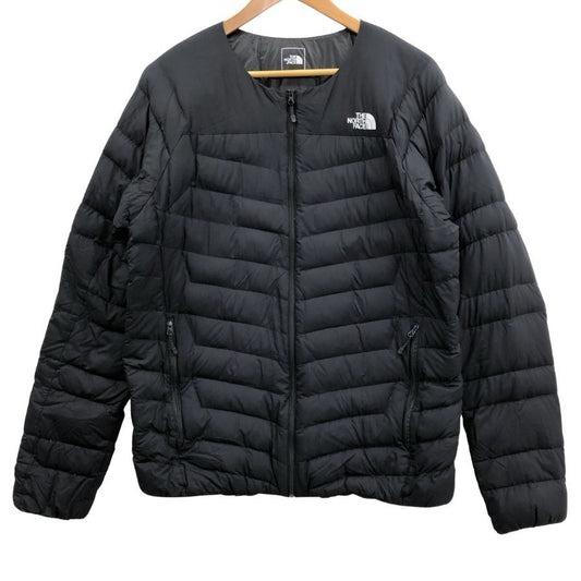 美品◆ノースフェイス ダウンジャケット NY82213 サンダー ラウンドネック ブラック サイズXL メンズ THE NORTH FACE 【AFA24】