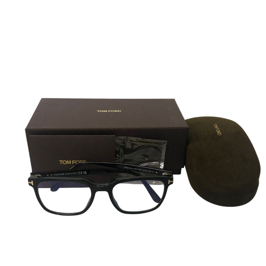 トムフォード  メガネ サングラス   TF 5818-F-B ECO 001 53□19 ブラック TOM FORD【AFB54】