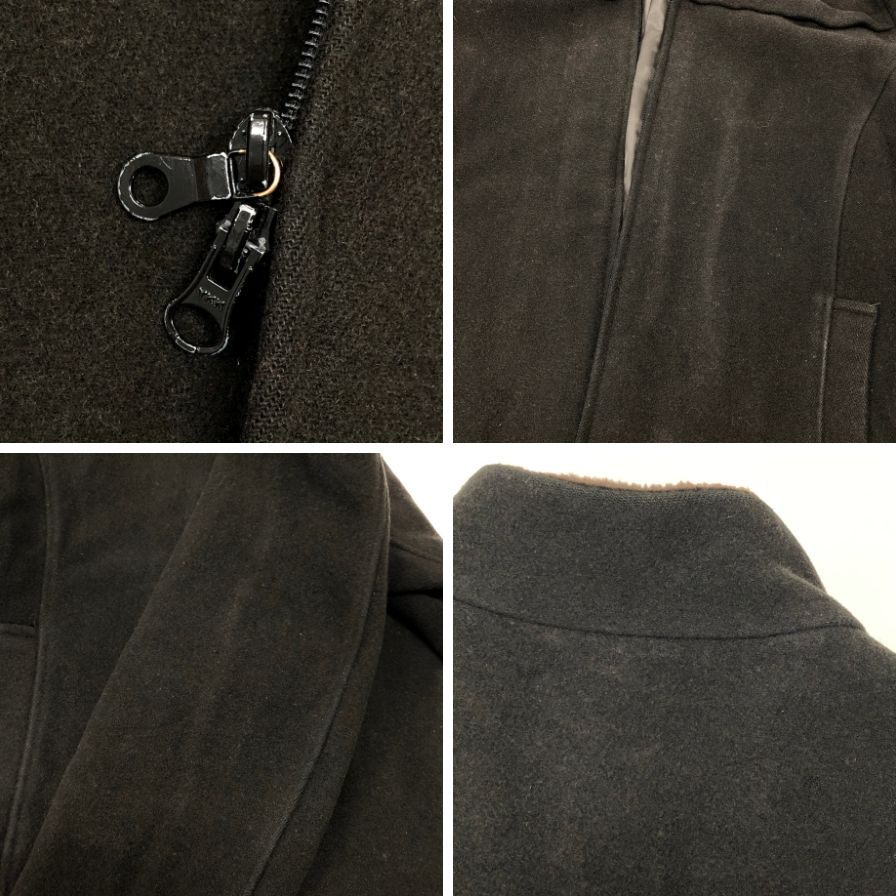 美品◆ミシェルクラン スタンドカラー ウールジャケット グレー サイズ48 MICHEL KLEIN MK 【AFA7】