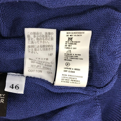 美品◆ザノーネ ニット ニット Vネック コットン100％ メンズ ブルー サイズ46 ZANONE 【AFB4】