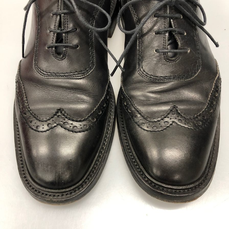 ローグ×ミハラヤスヒロ レザーシューズ ウイングチップ メンズ サイズ8.5F ブラック Loake×MIHARA YASUHIRO 約27.0cm【AFD13】