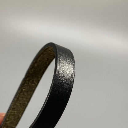 エルメス ブレスレット アピ1 レザー ブラック シルバー金具 □E刻印 レディース HERMES【AFI9】【中古】