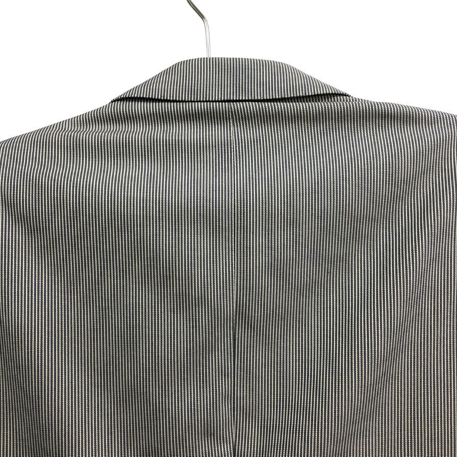 美品◆コルネリアーニ 3つボタン ジャケット ストライプ柄 シルク混 メンズ サイズ50 グレー系 CORNELIANI 【AFB46】
