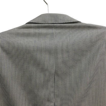 美品◆コルネリアーニ 3つボタン ジャケット ストライプ柄 シルク混 メンズ サイズ50 グレー系 CORNELIANI 【AFB46】
