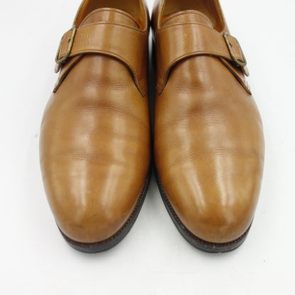 Used Edward Green Single Monk TROON Cursive Logo Old Factory Made Men's Brown UK7.5F 32 Last EDWARD GREEN [LA] 