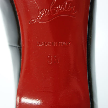 極美品◆クリスチャンルブタン パンプス ハイヒール パテントレザー レディース ブラック サイズ35 Christian Louboutin【AFD9】