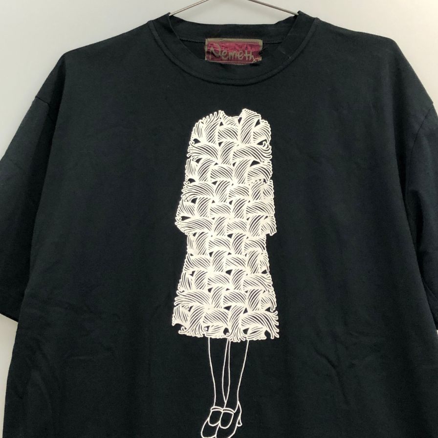 美品◆ネメス Tシャツ フロントプリント ブラック サイズLL メンズ NEMETH 【AFB43】