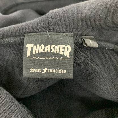 中古◆スラッシャー トレーナー スウェット ムラサキスポーツ別注 裏地パイル生地 スミクロ メンズ サイズL THRASHER 【AFA21】