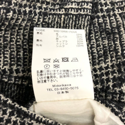 ミドリカワ 18AW ツイードパンツ アルパカ混 メンズ サイズM Midorikawa 【AFB41】