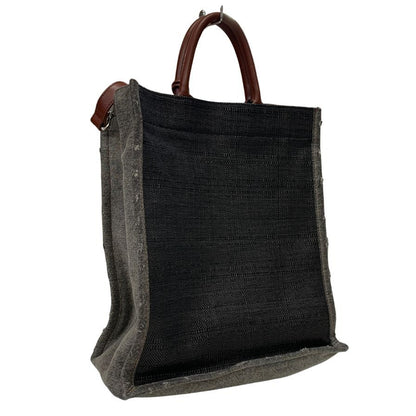 ディーゼル トートバッグ 2way ショルダー プリント キャンバス ブラック グレー DIESEL VENEZIA【AFE10】
