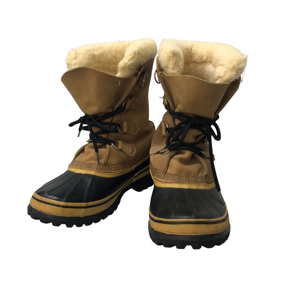 ソレル  スノーブーツ レザー カリブー ライトブラウン メンズ サイズUK7 SOREL 約25.0cm【AFC47】