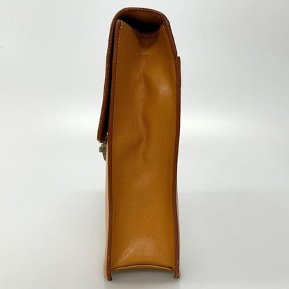 トゥモローランド レザー ブリーフバッグ ビジネスバッグ メンズ ブラウン TOMORROWLAND【AFE9】