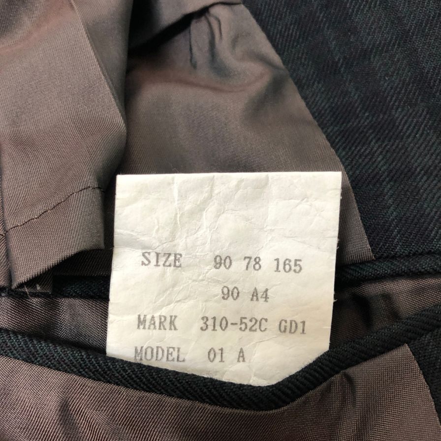 美品◆チャップス ラルフローレン テーラードジャケット 2B オールド グリーン チェック メンズ サイズ90A4 CHAPS Ralph Lauren 【AFA21】