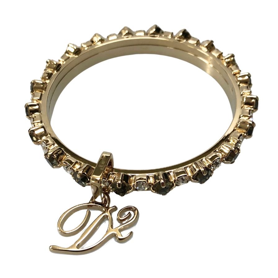 ディースクエアード ブレスレット 2連 ラインストーン ゴールド DSQUARED2【AFI11】【中古】