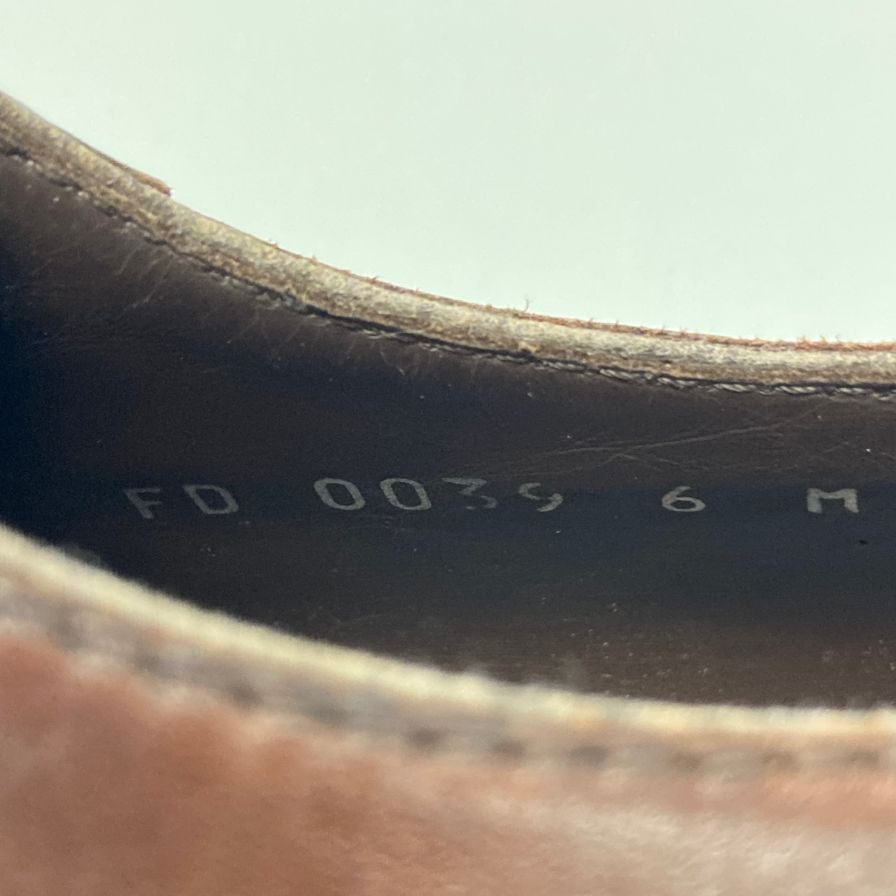 ルイヴィトン レザーシューズ レザー カーフ FD0039 メダリオン ブラウン サイズ6 LOUIS VUITTON 約25.0cm【AFC8】
