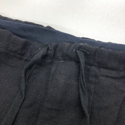 コモリ 19SS ヴィスコースリネン ドローストリングパンツ P01-03007 メンズ サイズ1 ブラック COMOLI 【AFB16】