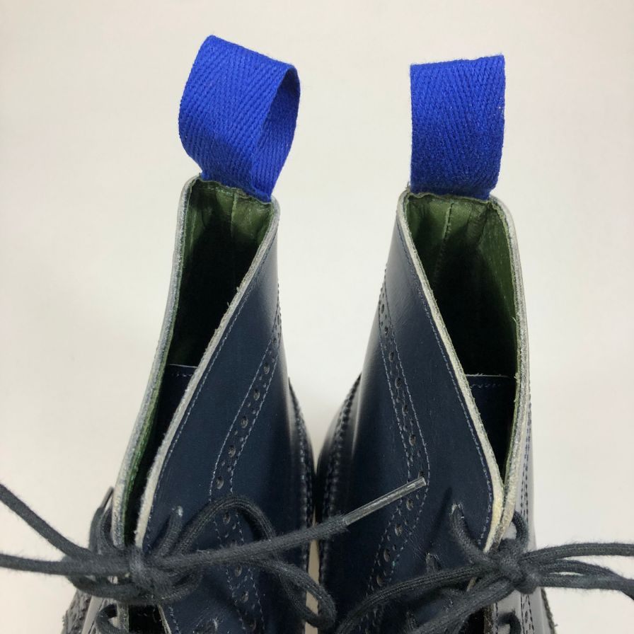 トリッカーズ カントリーブーツ ウイングチップ M7655 メンズ  ネイビー サイズUK7 Tricker's ブーツ 約25.5cm【LA】【中古】