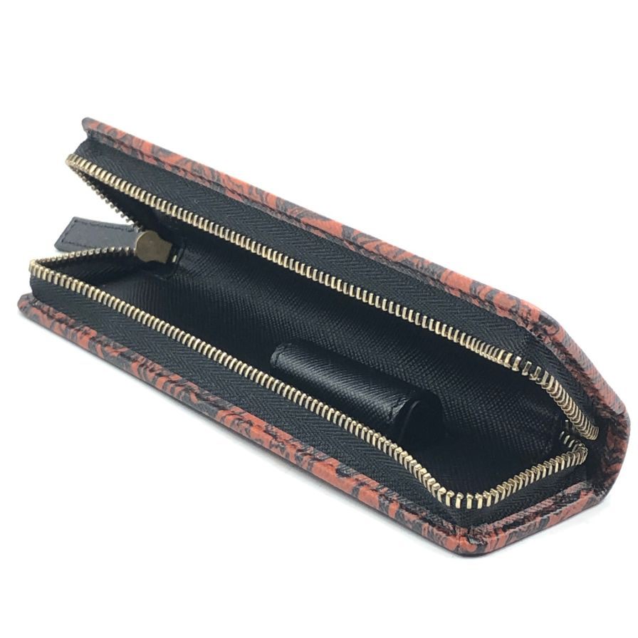 モンブラン ペンケース ヘリテージ マーブル ブラック ラウンドファスナー イタリア製 124473 Montblanc【AFI12】【中古】