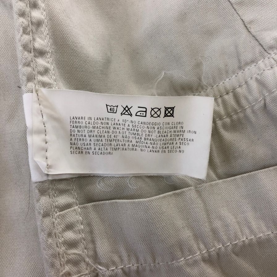 美品◆アルマーニジーンズ コットン フィールドジャケット トップス イタリア製 メンズ サイズ52 クリーム系 ARMANI JEANS 【AFB28】