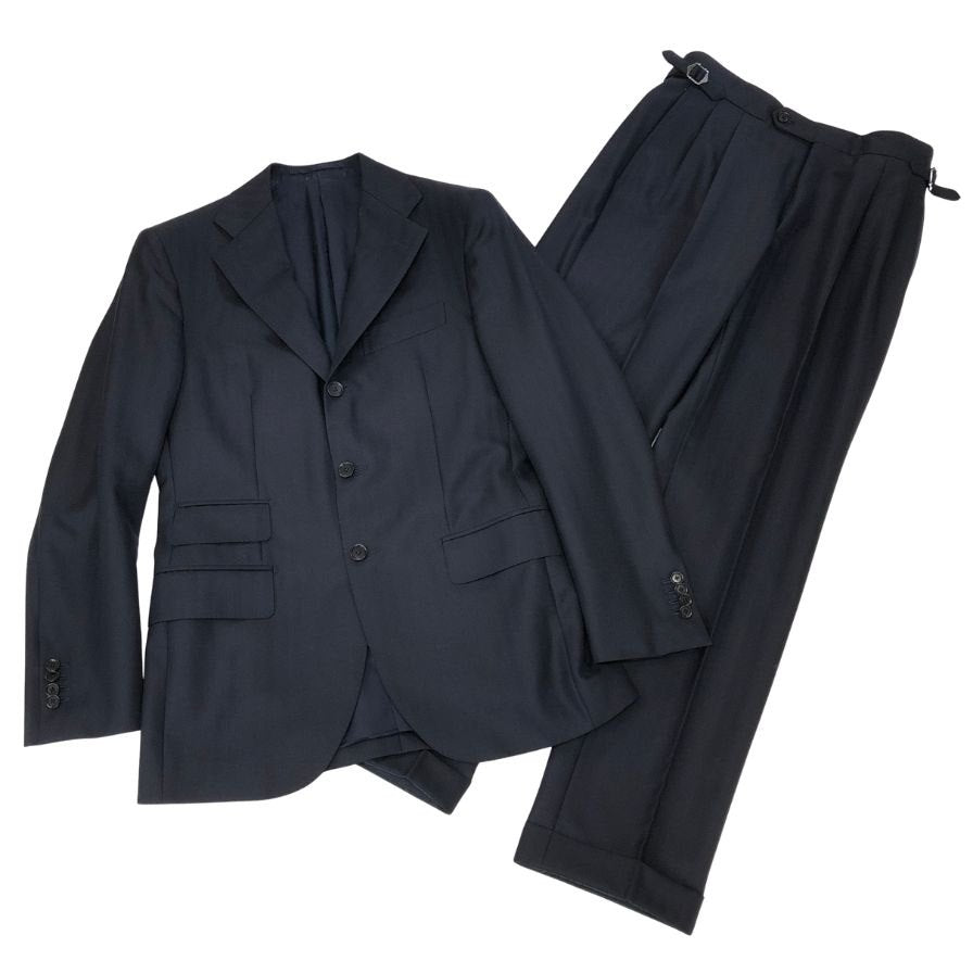 ヴィターレ・バルベリス・カノニコ スーツセットアップ ウール ネイビー メンズ46 VITALE BARBERIS CANONICO【AFF24】