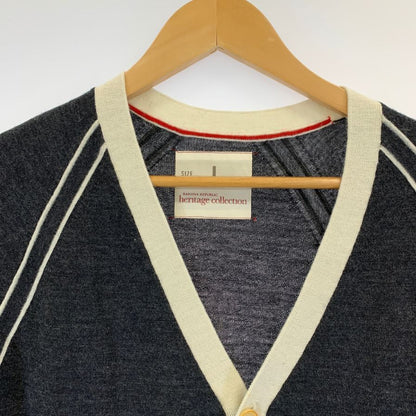 美品◆バナナリパブリック ヘリテージ コレクション カーディガン メンズ ブラック系 サイズL BANANA REPUBLIC heritage collection 【AFB16】