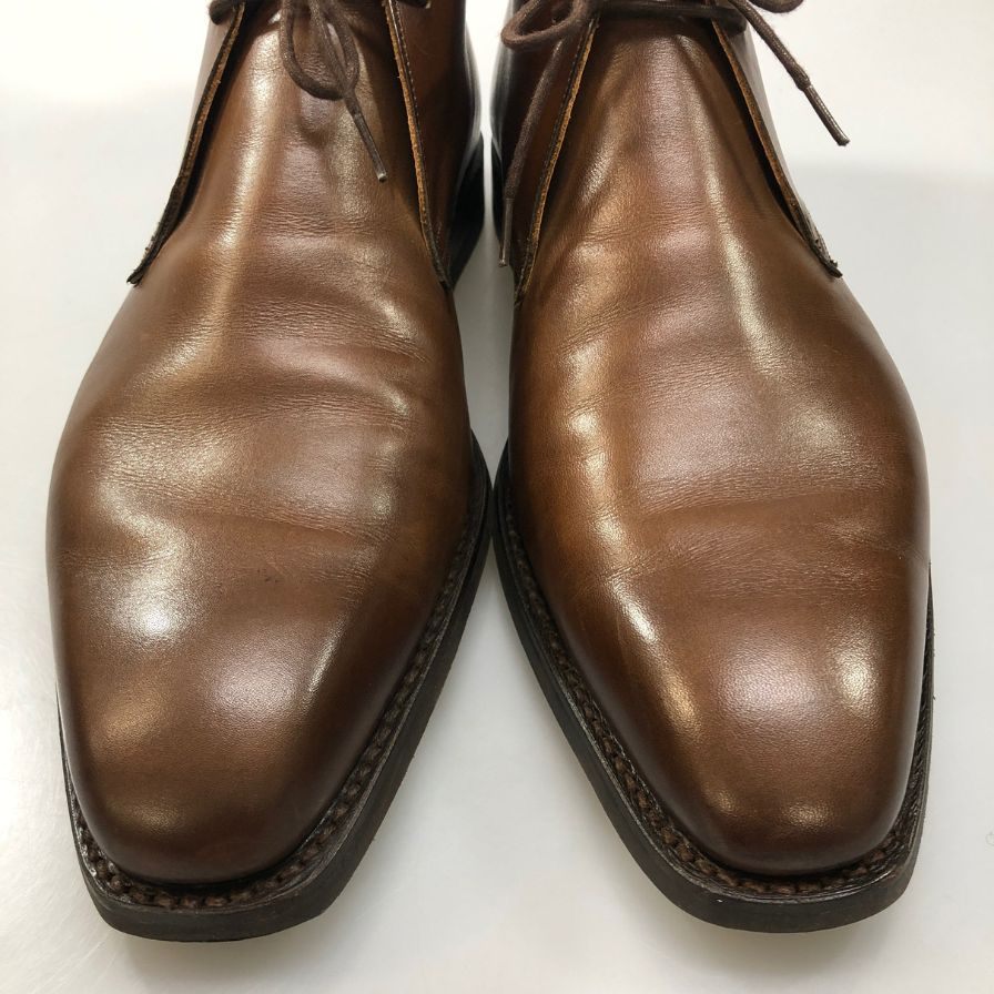 クロケット＆ジョーンズ  レザー チャッカブーツ  TETBURY サイズUK8.5 ブラウン Crockett & Jones ブーツ 約27.0cm【LA】【中古】