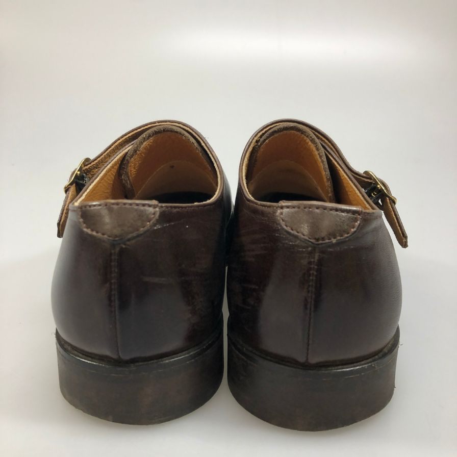アーバンリサーチ ドアーズ レザーシューズ ダブルモンク 革靴 ブラウン メンズ サイズ7 URBAN RESEARCH DOORS 約25.0cm【AFC4】
