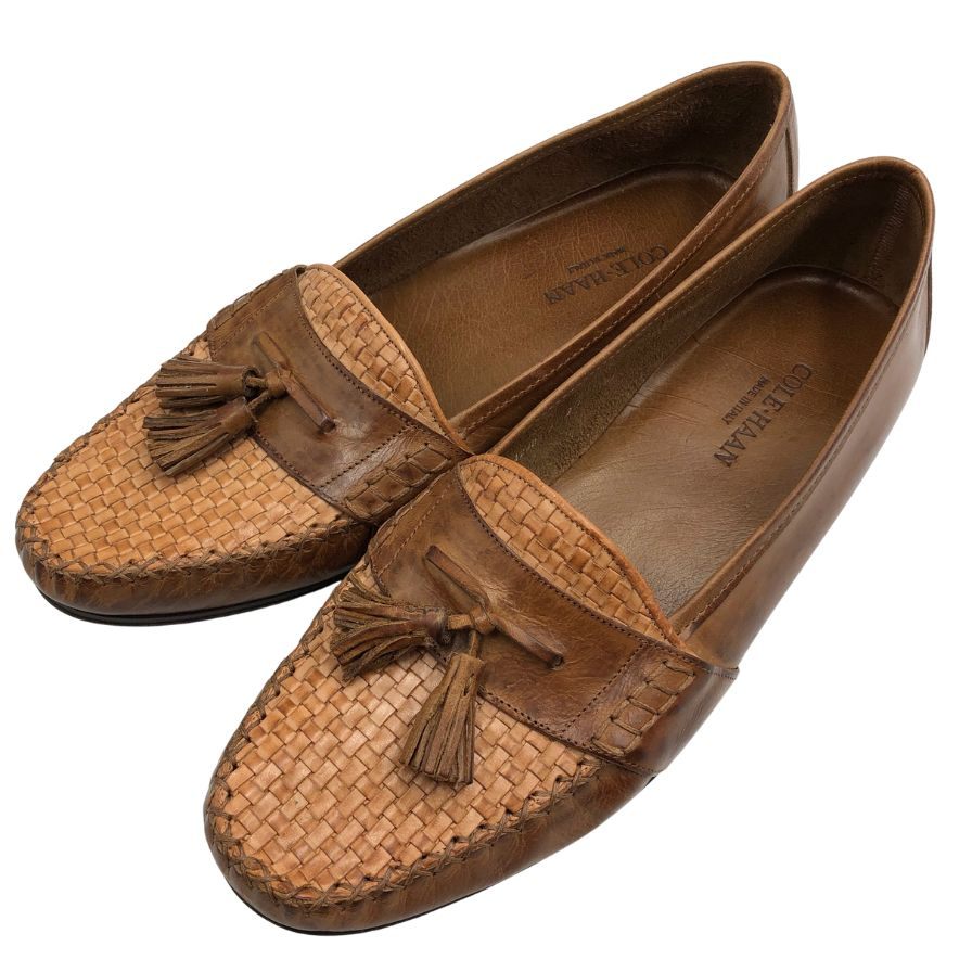 コールハーン ローファー ビット 編み込み レザー ブラウン サイズ10 COLE HAAN 約28.0cm【AFD9】