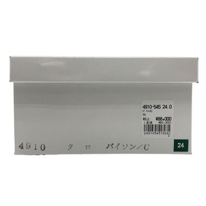 新宿屋 レザーパンプス パイソン 4910-545 ブラック 24cm レディース sinjukuya 約24.0cm【7-17】