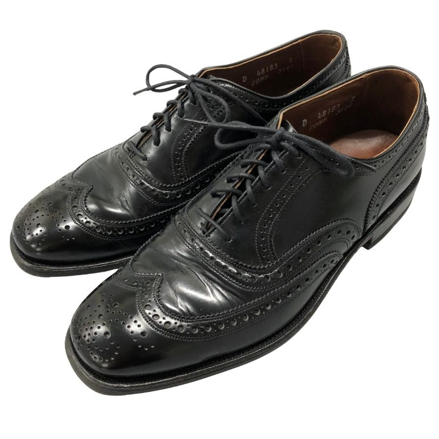 アレンエドモンズ レザーシューズ マカリスター ウィングチップ USA製 本革 ドレス ブラック メンズ サイズUS8.5 Allen Edmonds McAllister 約26.5cm【AFC9】