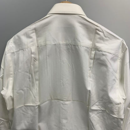 新品同様◆エルメネジルドゼニア 長袖ドレスシャツ カフス用 ホワイト サイズ39/15.5 Ermenegildo Zegna 【AFB2】