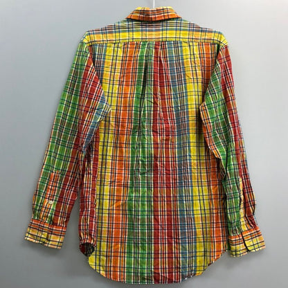 美品◆ラルフローレン ボタンダウンシャツ 90S オールド チェック メンズ サイズM Ralph Lauren 【AFB39】