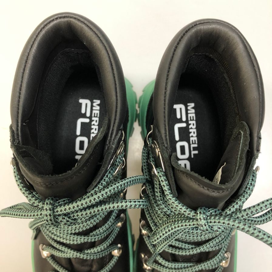 メレル ブーツ トレッキングブーツ Bristol MID レディース サイズ23.5 ブラック グリーン系 MERRELL 約23.5cm【AFD5】