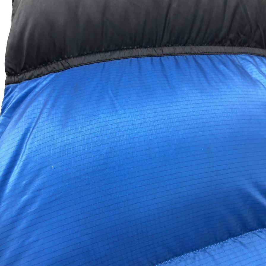 中古◆ノースフェイス ND91309 ヌプシ ダウンベスト メンズ サイズS ブルー ブラック THE NORTH FACE 【AFA22】