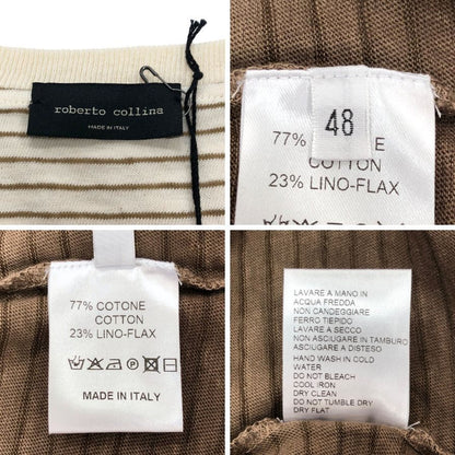 中古◆ロベルトコリーナ クルーネック Tシャツ ブラウングラデ メンズ 48サイズ Roberto Collina 【AFB45】