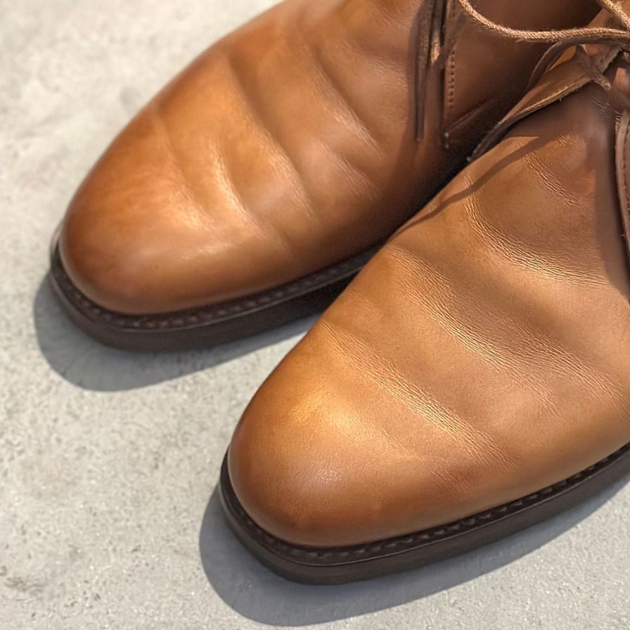 クロケット&ジョーンズ チャートシー チャッカブーツ カーフ ブラウン サイズUK7E CROCKETT&JONES ブーツ 約25.5cm【LA】【中古】