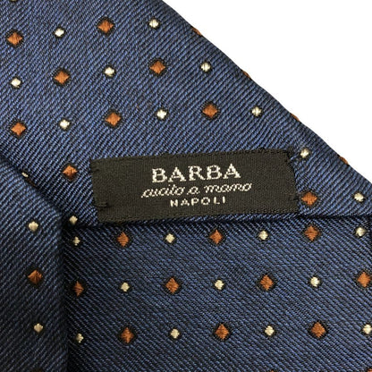 バルバ ネクタイ ドット柄 シルク セッテピエゲ メンズ BARBA【LA】