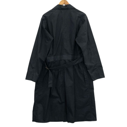 中古◆プール バイ クラス コート ロング丈 コットン ベルト ネイビー メンズ サイズ44 pool by class 【AFB28】