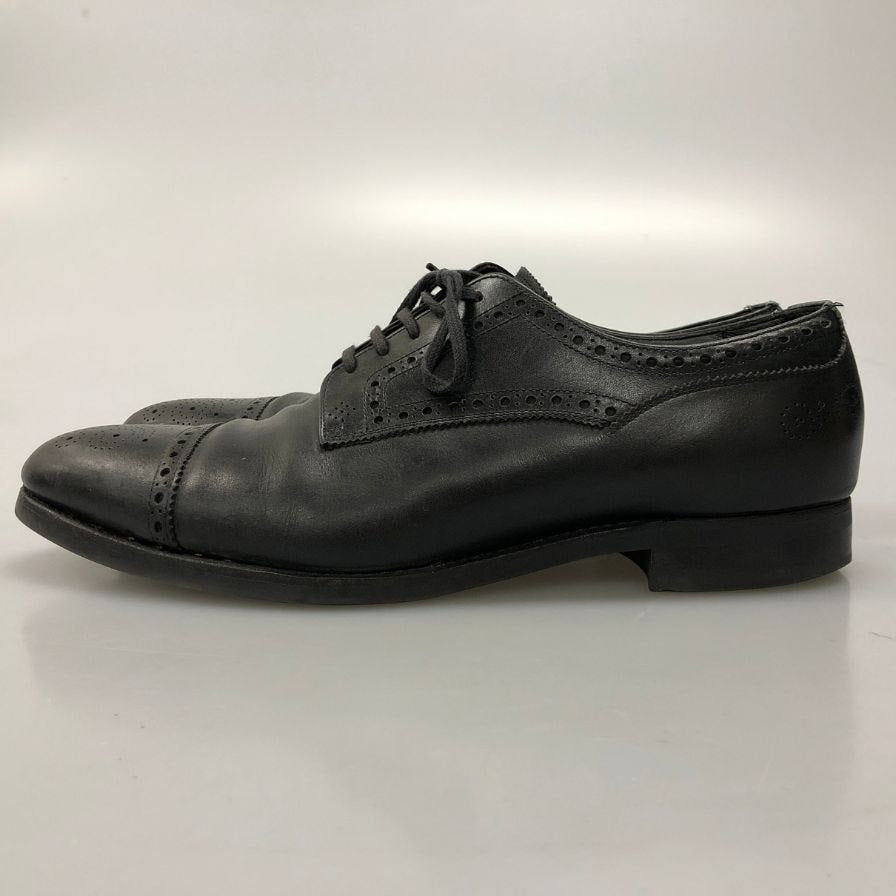 ユニオンインペリアル レザーシューズ プレミアム セミブローグ パンチドキャップトゥ U1541 カーフ メンズ ブラック サイズ8.5 UNIONIMPERIAL 約27.0cm【AFC6】