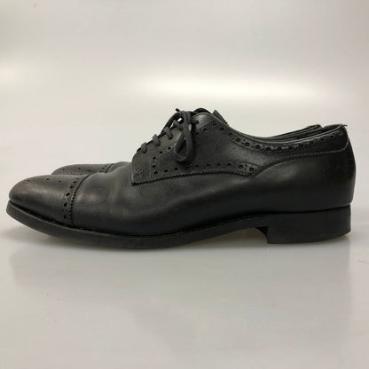 ユニオンインペリアル レザーシューズ プレミアム セミブローグ パンチドキャップトゥ U1541 カーフ メンズ ブラック サイズ8.5 UNIONIMPERIAL 約27.0cm【AFC6】