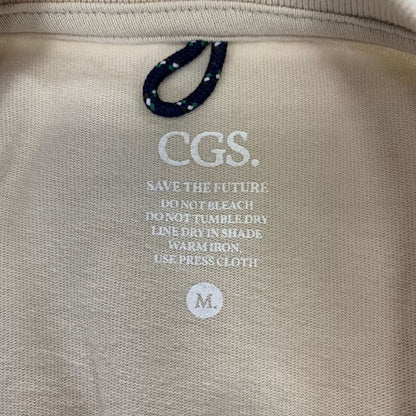 極美品◆カリフォルニア ジェネラル ストア CGS. 長袖Tシャツ ロゴ刺繍 ベージュ メンズ サイズM California General Store 【AFB47】