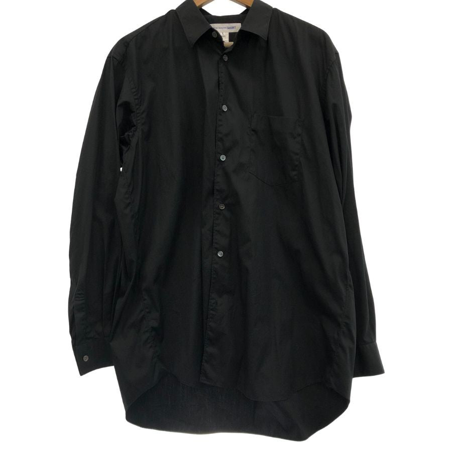 中古◆コムデギャルソンシャツ コットンポプリン レギュラーカラー シャツ FZ-B011 メンズ サイズXL ブラック COMME des GARONS SHIRT 【AFB41】