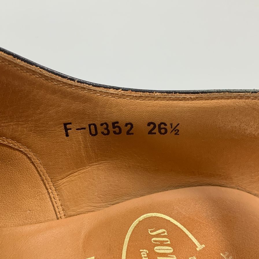 スコッチグレイン レザーシューズ ストレートチップ F-0352 カーフ メンズ ブラック サイズ26.5cm SCOTCH GRAIN 約26.5cm【AFC1】