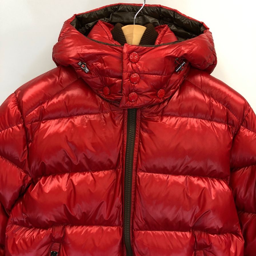 美品◆モンクレール ZIN 14年 ナイロン ダウンジャケット レイヤード レッド サイズ0 Moncler 【AFA13】