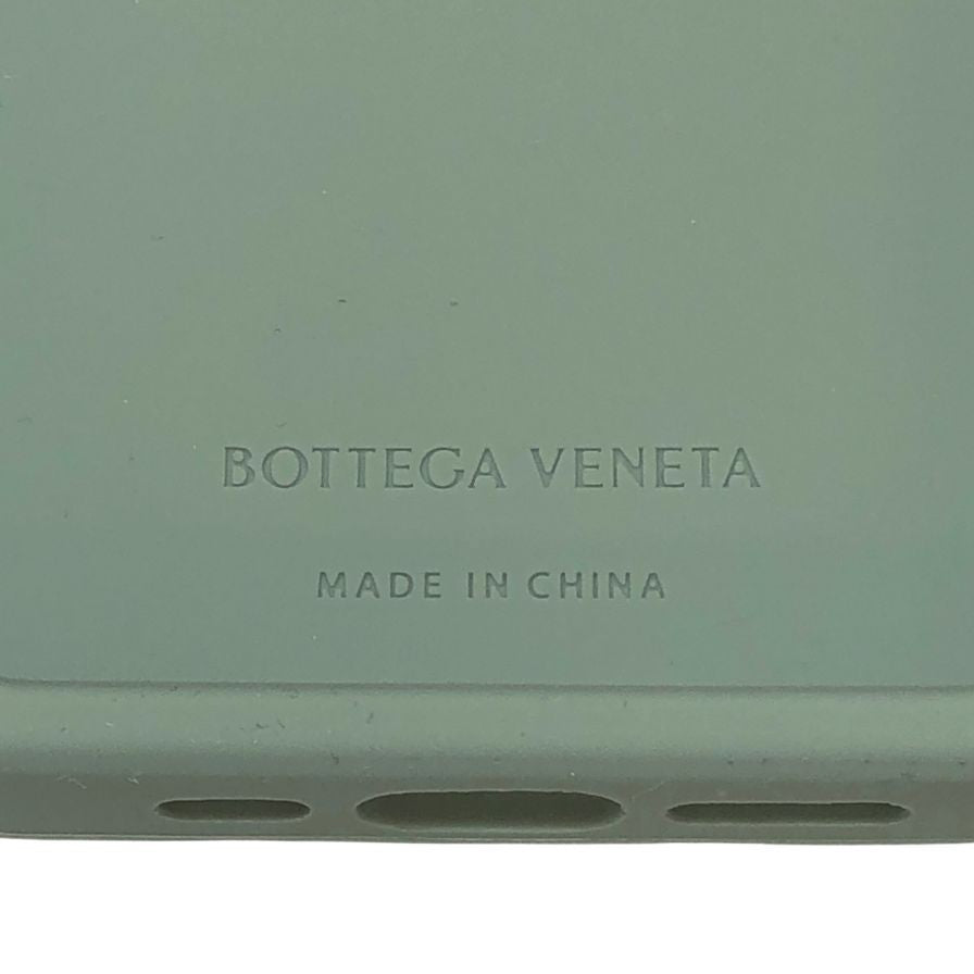 ボッテガヴェネタ iPhoneケース iPhone15Pro ラバー イントレチャート グリーン系 BOTTEGA VENETA【AFI27】【中古】