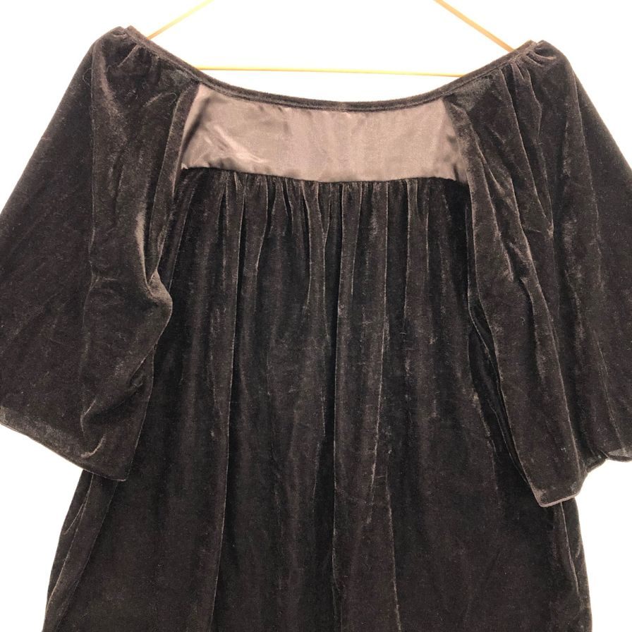 美品◆ミニョン シャツ レディース オフショル ブラウン サイズL Mignon 【AFB11】