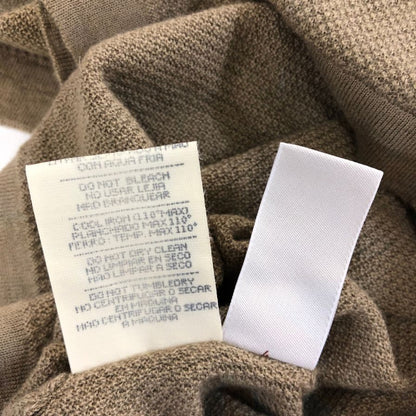 美品◆エルメネジルドゼニア ポロシャツ ニット カシミヤ100% ベージュ系 サイズ50 メンズ Ermenegildo Zegna 【AFB41】