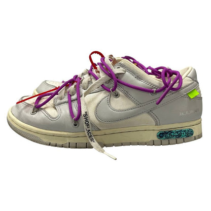 中古◆ナイキ × オフホワイト スニーカー ダンク ロウ DM1602-101 サイズ26.5cm メンズ グレー系 NIKE Off-White DUNK LOW【AFC34】