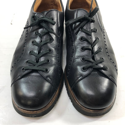 ジェイエムウエストン レザースニーカー 095 モンキーシューズ  パーフォレーション カーフ ブラック メンズ サイズUK5.5E  J.M.WESTON 約24.5cm【AFC4】