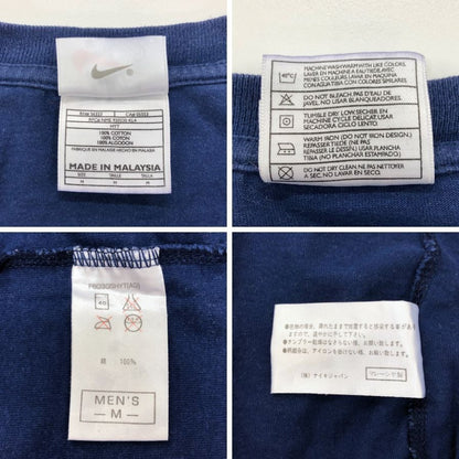 中古◆ナイキ Tシャツ バックプリント96 ナイキジャパン マレーシヤ製 メンズ サイズM ブルー NIKE 【AFB25】